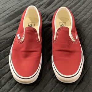 Vans Slip On Skate Shoe Burgundy Size 10.5